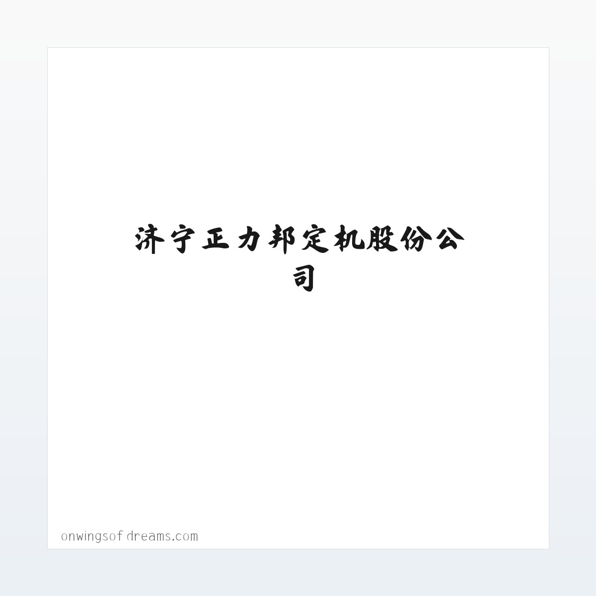 济宁正力邦定机股份公司 方图
